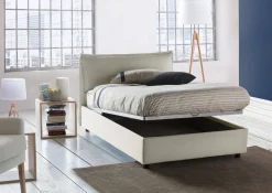 Letto piazza e mezza Attinia, con materasso Cm 120x190 incluso,<Dmora Hot