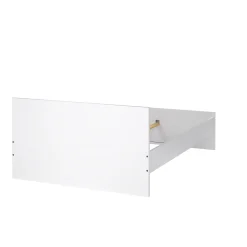 Letto piazza e mezza Bora, 146x207 h80 cm, Bianco<Dmora Fashion
