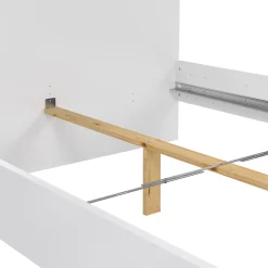 Letto piazza e mezza Bora, 146x207 h80 cm, Bianco<Dmora Fashion