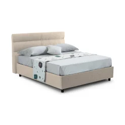 Letto piazza e mezza Briosco, Con materasso Cm 120x190 incluso,<Dmora Fashion