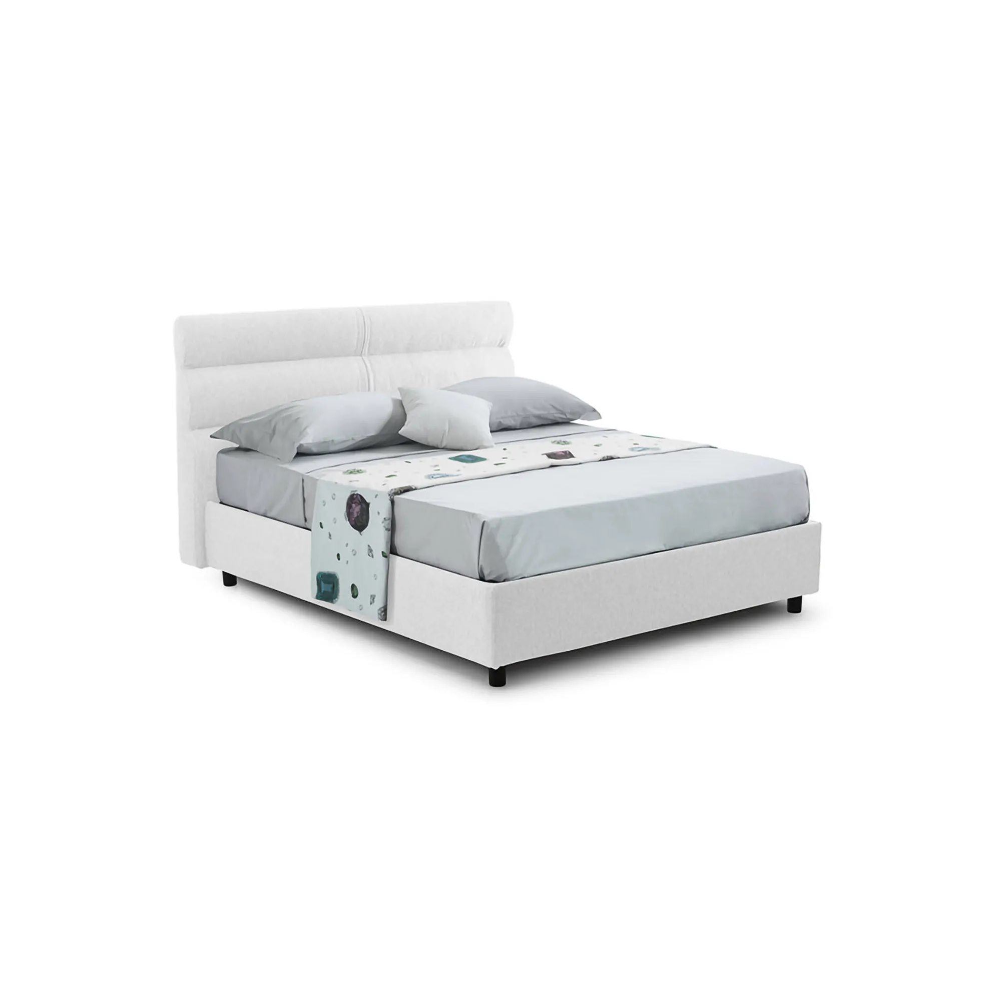 Letto piazza e mezza Briona, Adatto a materasso Cm 120x200,<Dmora Shop
