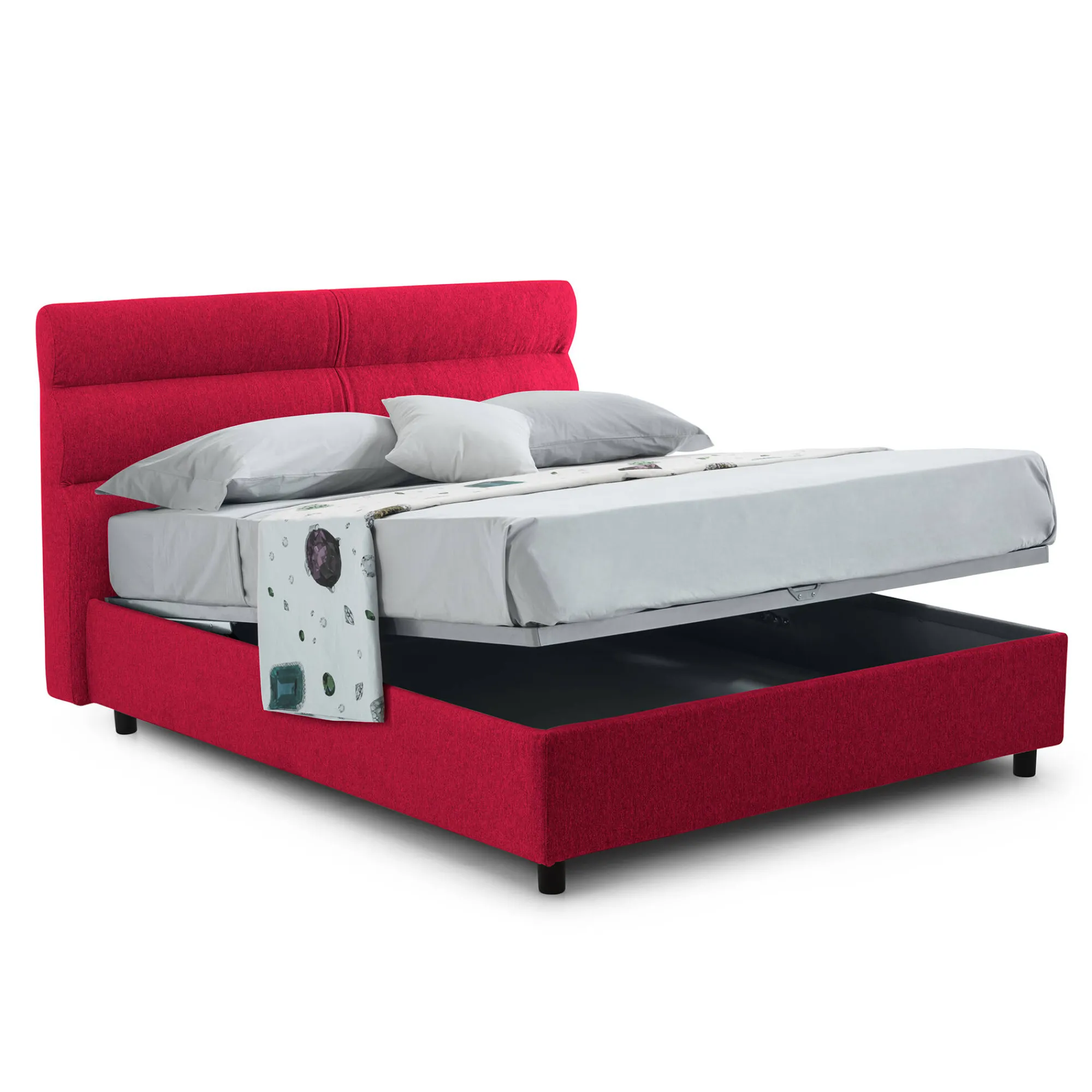 Letto piazza e mezza Briosco, Con materasso Cm 120x190 incluso,<Dmora Clearance