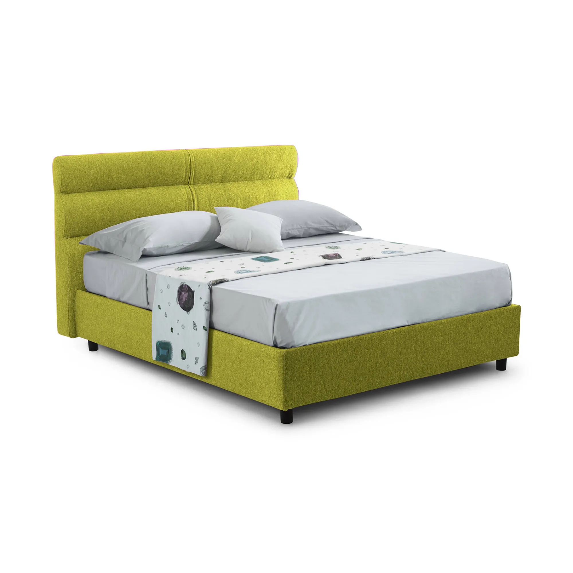 Letto piazza e mezza Brivio, Adatto a materasso Cm 120x190,<Dmora Flash Sale