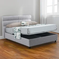 Letto piazza e mezza Brivio, Adatto a materasso Cm 120x190,<Dmora Fashion
