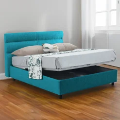 Letto piazza e mezza Brivio, Adatto a materasso Cm 120x190,<Dmora Discount
