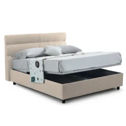 Letto piazza e mezza Brivio, Adatto a materasso Cm 120x190,<Dmora Fashion