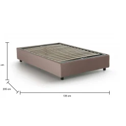 Letto piazza e mezza Daronic, adatto per materasso Cm 120x190,<Dmora Best Sale
