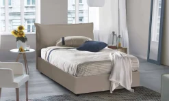 Letto piazza e mezza Dlemin, adatto per materasso Cm 120x200,<Dmora Store
