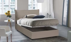Letto piazza e mezza Dlemin, adatto per materasso Cm 120x200,<Dmora Store