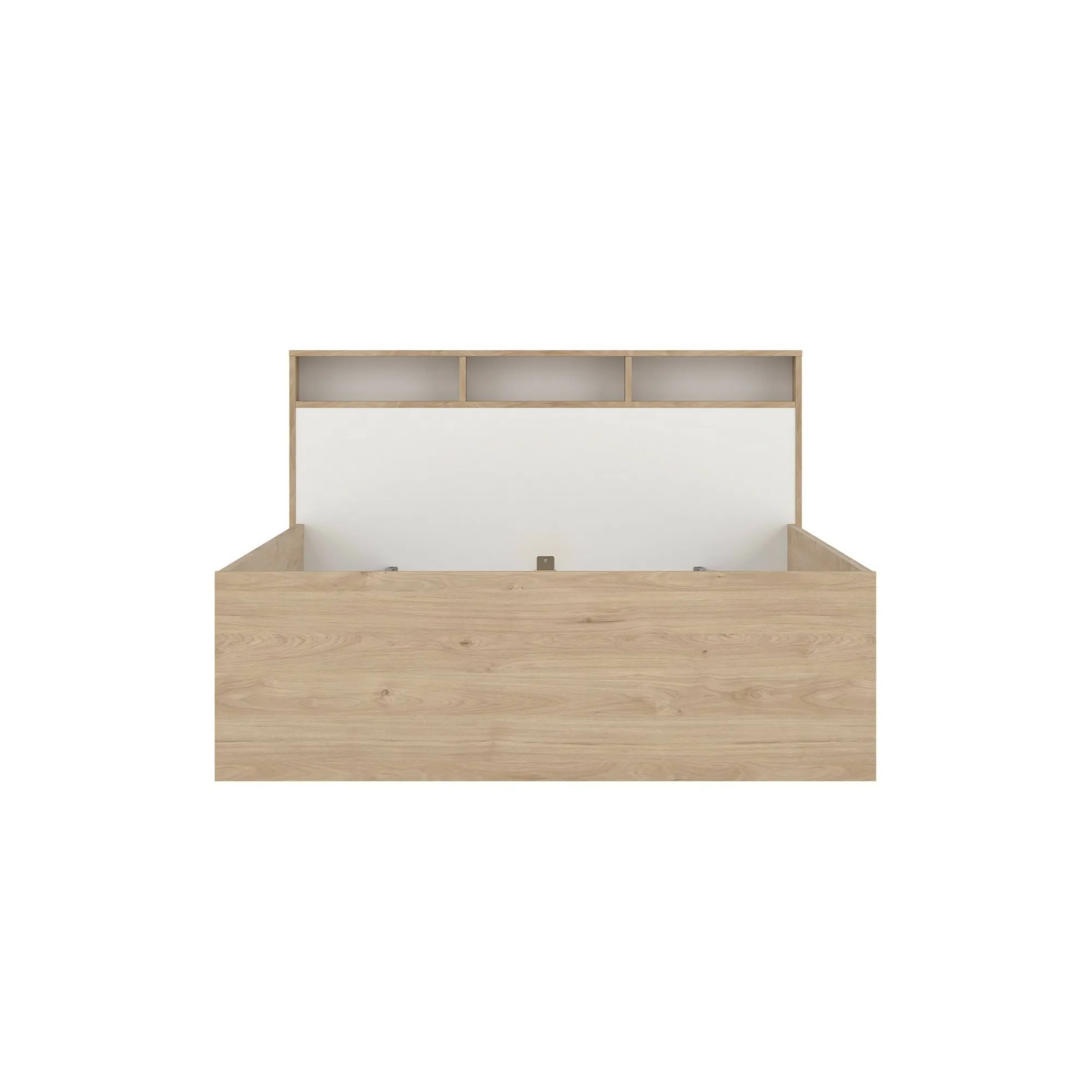 Letto piazza e mezza Drovell, 206x150 h97 cm, Rovere e Bianco<Dmora Outlet