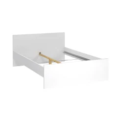 Letto piazza e mezza Elodie, Sommier per camera da letto, Giroletto per stanza, Struttura porta materasso, 146x207 h80 cm, Bianco<Dmora Flash Sale