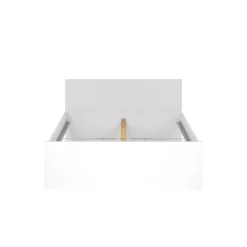 Letto piazza e mezza Elodie, Sommier per camera da letto, Giroletto per stanza, Struttura porta materasso, 146x207 h80 cm, Bianco<Dmora Flash Sale
