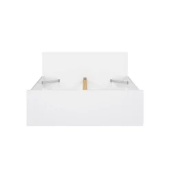 Letto piazza e mezza Geraldine, Sommier per camera da letto, Giroletto per stanza, Struttura porta materasso, 146x197 h80 cm, Bianco<Dmora Hot