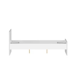 Letto piazza e mezza Geraldine, Sommier per camera da letto, Giroletto per stanza, Struttura porta materasso, 146x197 h80 cm, Bianco<Dmora Hot