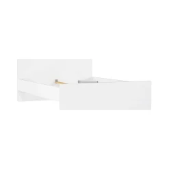Letto piazza e mezza Gustava, 146x197 h80 cm, Bianco<Dmora Best