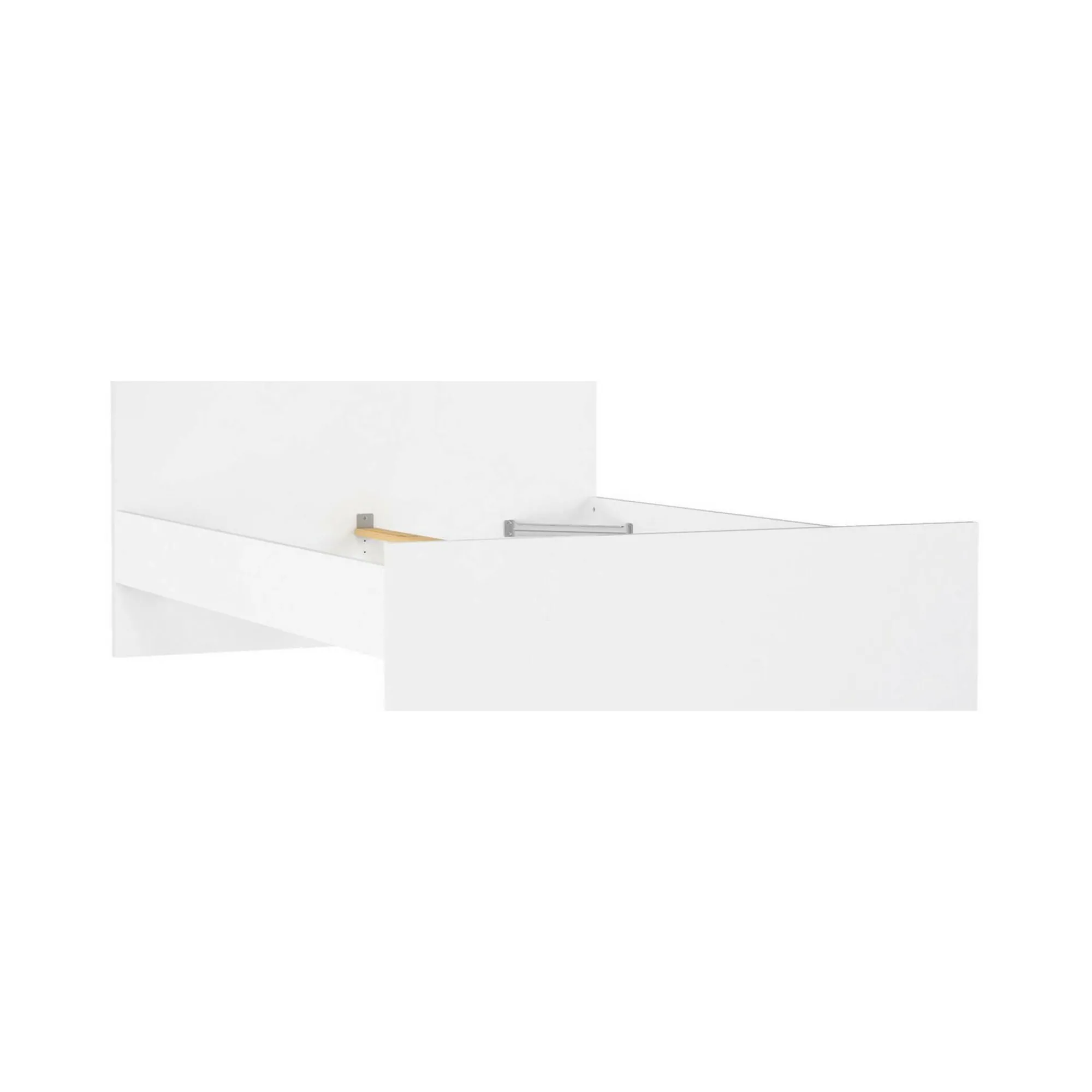 Letto piazza e mezza Gustava, 146x197 h80 cm, Bianco<Dmora Best