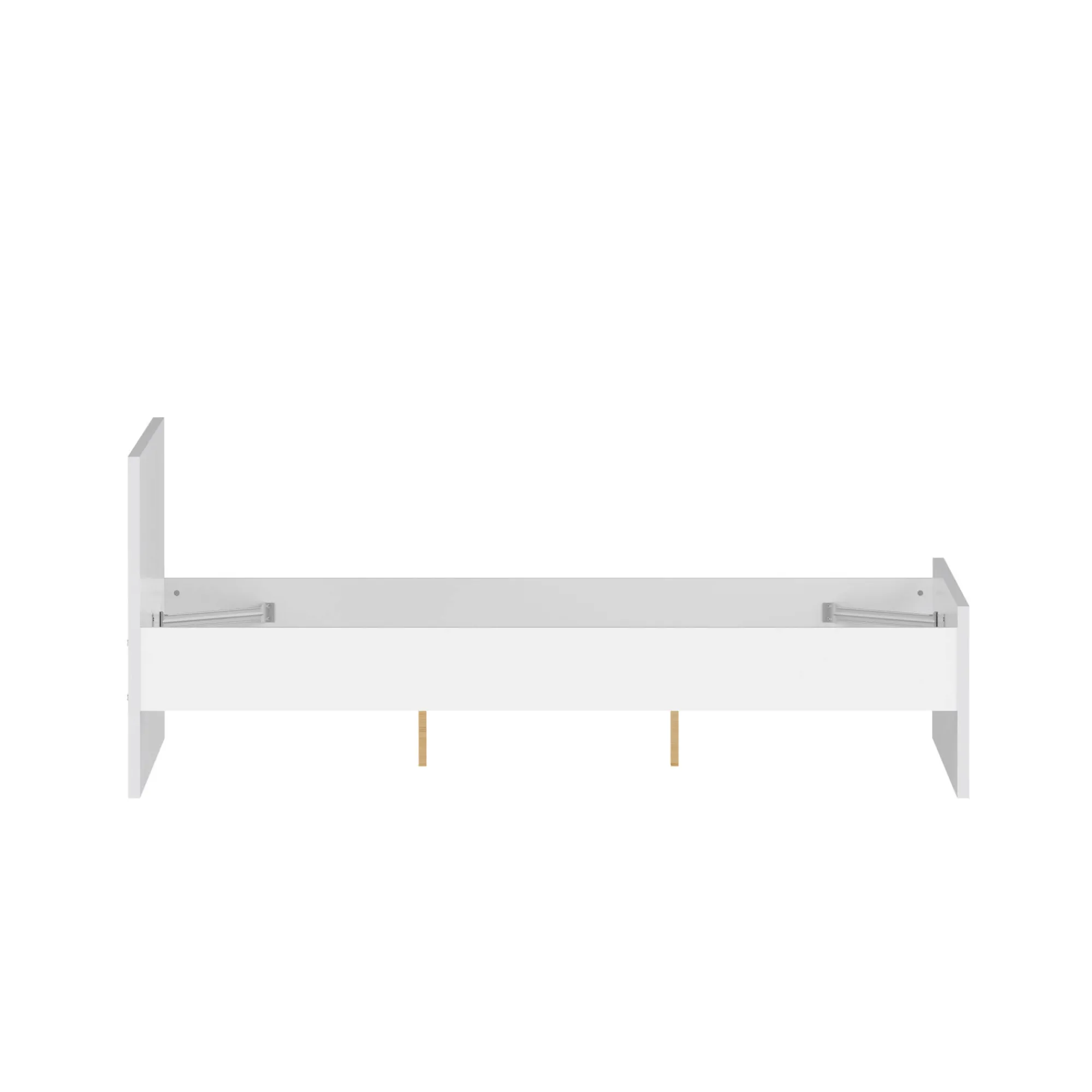 Letto piazza e mezza Gustava, 146x197 h80 cm, Bianco<Dmora Best
