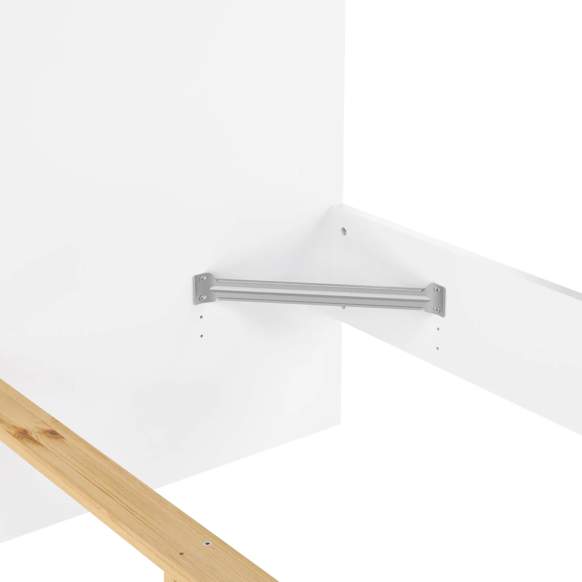 Letto piazza e mezza Gustava, 146x197 h80 cm, Bianco<Dmora Best