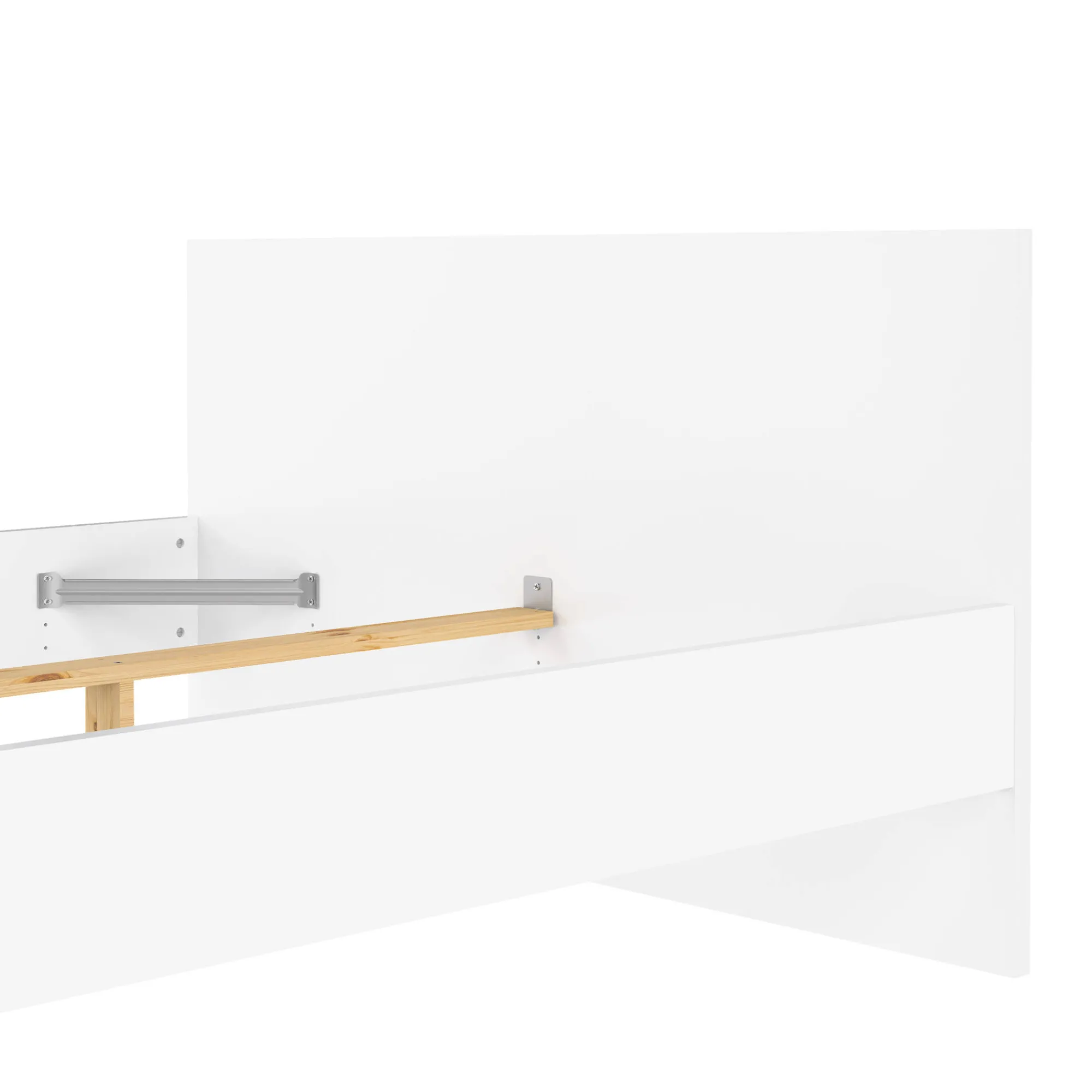 Letto piazza e mezza Gustava, 146x197 h80 cm, Bianco<Dmora Best
