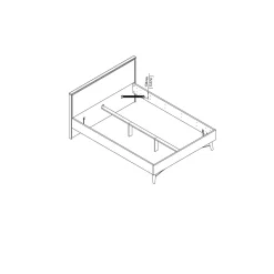 Letto piazza e mezza Zeri, 197x153 h91 cm,<Dmora Cheap
