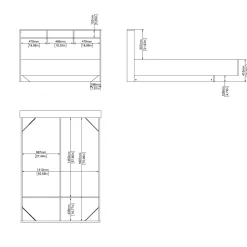Letto piazza e mezza Zinasco, 206x150 h97 cm, Rovere e Bianco<Dmora Sale