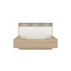 Letto piazza e mezza Zinasco, 206x150 h97 cm, Rovere e Bianco<Dmora Sale