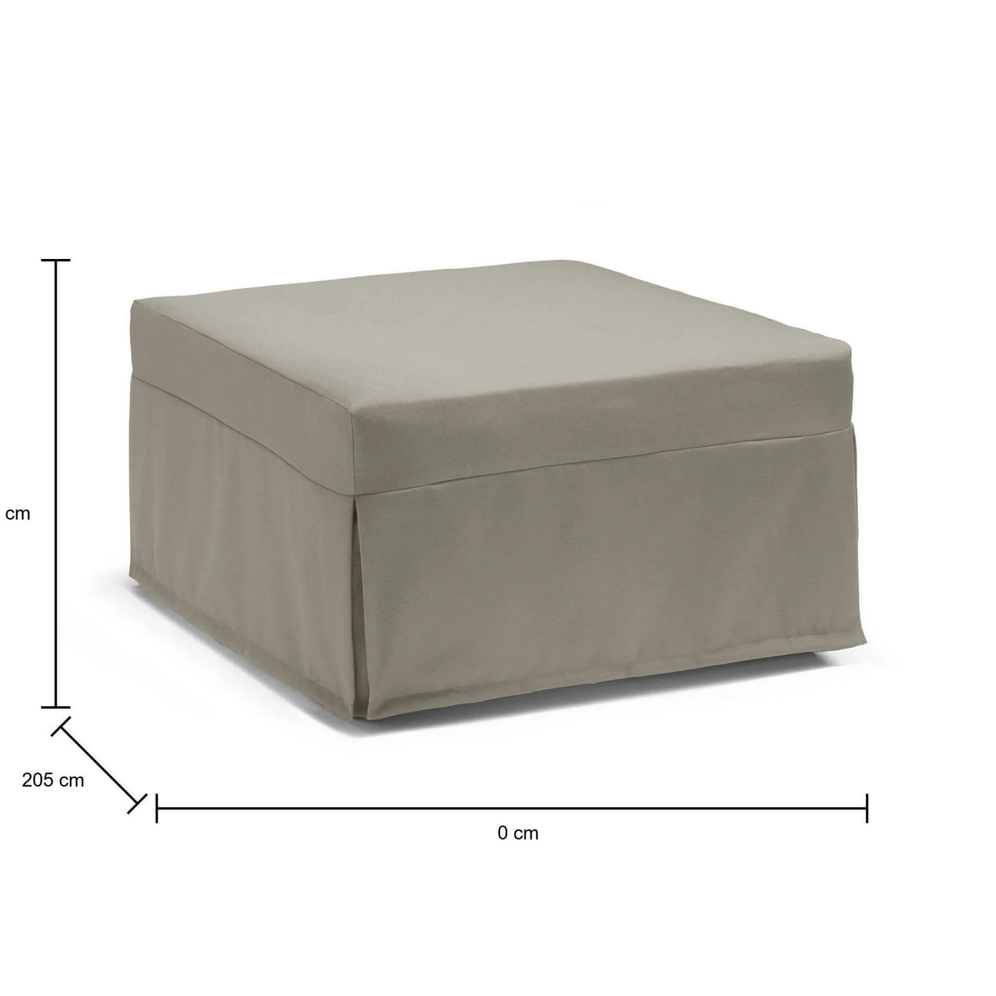 Letto pieghevole Abak, Cm 80x80h45,<Dmora Sale
