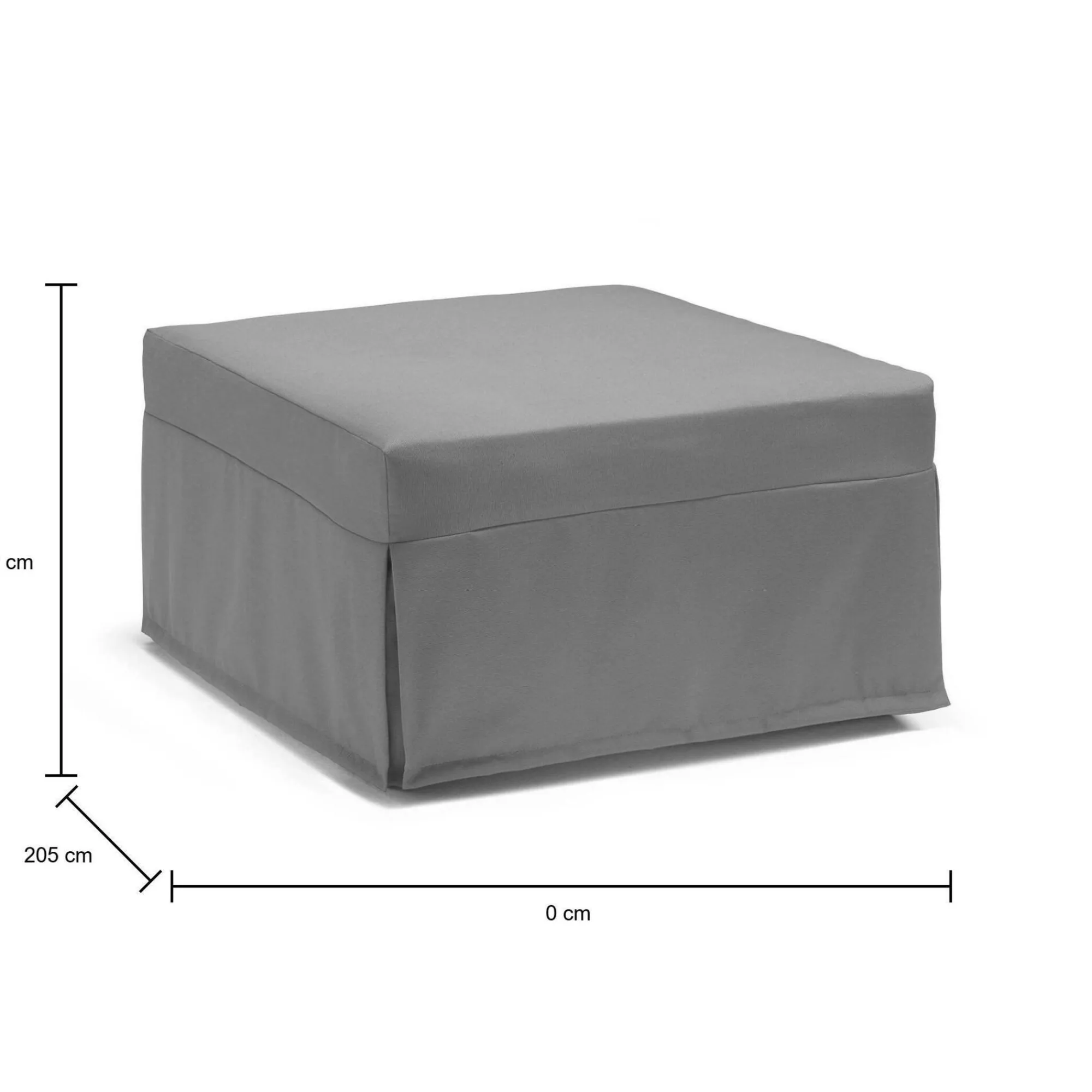 Letto pieghevole Abak, Cm 80x80h45,<Dmora Online