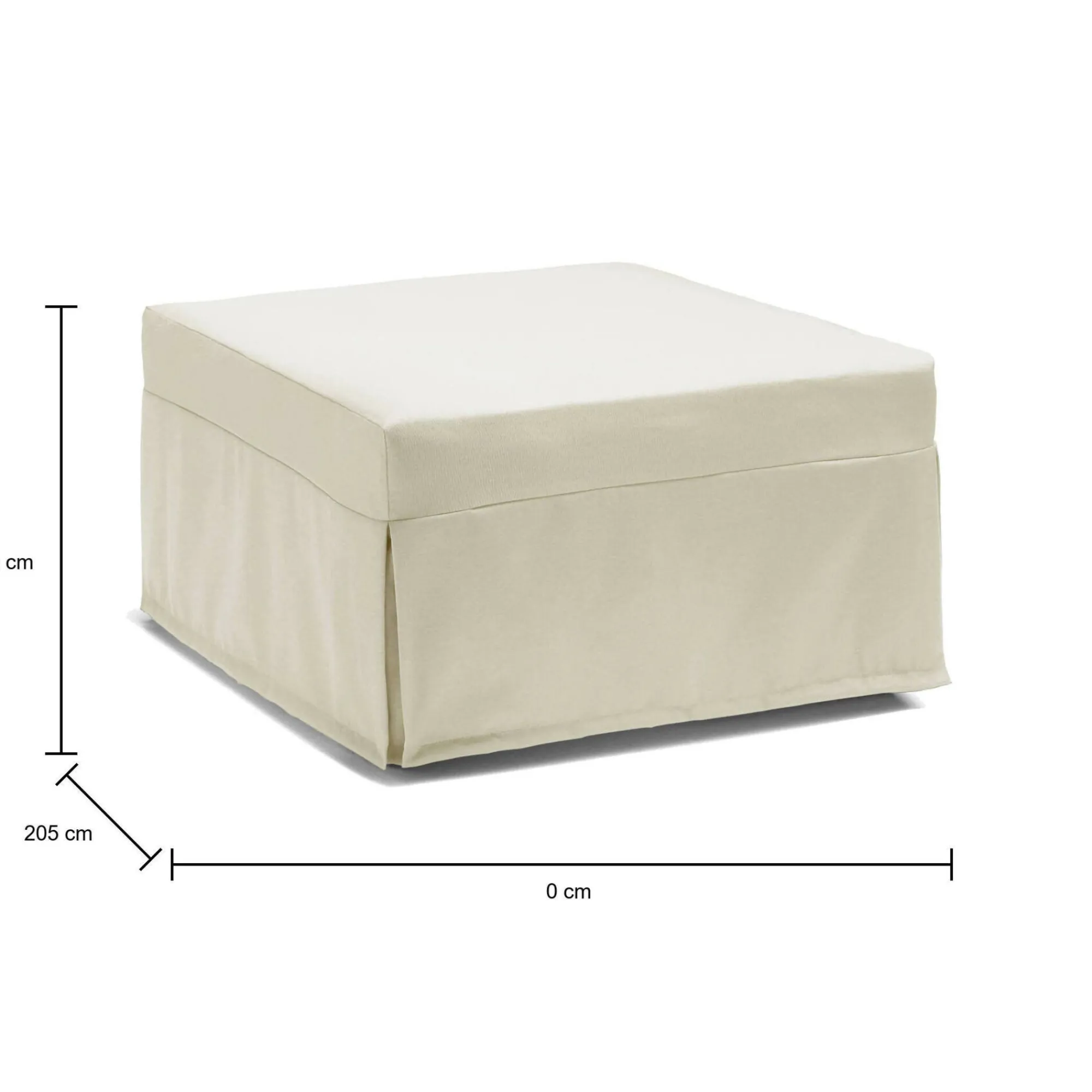 Letto pieghevole Abak, Cm 80x80h45,<Dmora Outlet