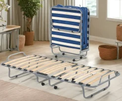 Letto pieghevole Akai, con materasso Cm 80x190 incluso,<Dmora Clearance