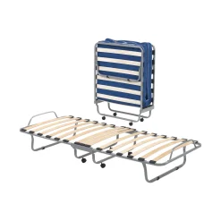 Letto pieghevole Akai, con materasso Cm 80x190 incluso,<Dmora Clearance