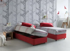 Letto singolo Abbi, con materasso Cm 80x190 incluso,<Dmora Clearance