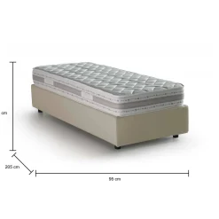 Letto singolo Abbi, con materasso Cm 80x190 incluso,<Dmora Store