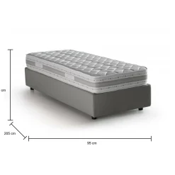 Letto singolo Abbi, con materasso Cm 80x190 incluso,<Dmora Online