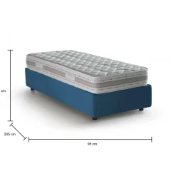 Letto singolo Abbi, con materasso Cm 80x190 incluso,<Dmora Clearance