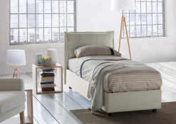 Letto singolo Abroghat, adatto per materasso Cm 90x200,<Dmora Flash Sale