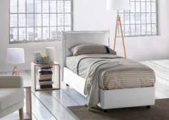 Letto singolo Abroghat, adatto per materasso Cm 90x200,<Dmora Shop