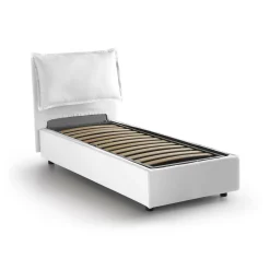 Letto singolo Abroghat, adatto per materasso Cm 90x200,<Dmora Shop