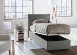 Letto singolo Abroghat, adatto per materasso Cm 90x200,<Dmora Cheap