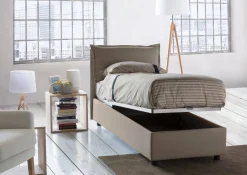 Letto singolo Abroghat, adatto per materasso Cm 90x200,<Dmora Hot