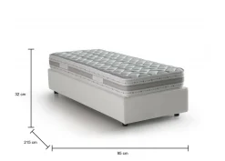 Letto singolo Abruzzo, con materasso Cm 80x200 incluso,<Dmora Best Sale
