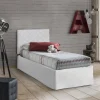 Letto singolo Accu, per materasso da Cm 80x190,<Dmora Shop