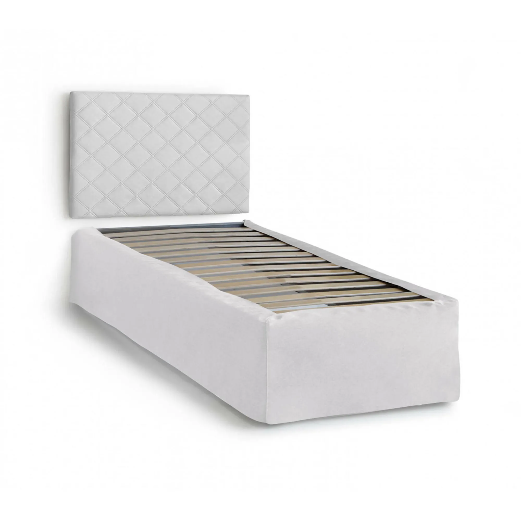 Letto singolo Accu, per materasso da Cm 80x190,<Dmora Shop