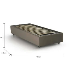 Letto singolo Acetico, adatto per materasso Cm 90x200,<Dmora Shop