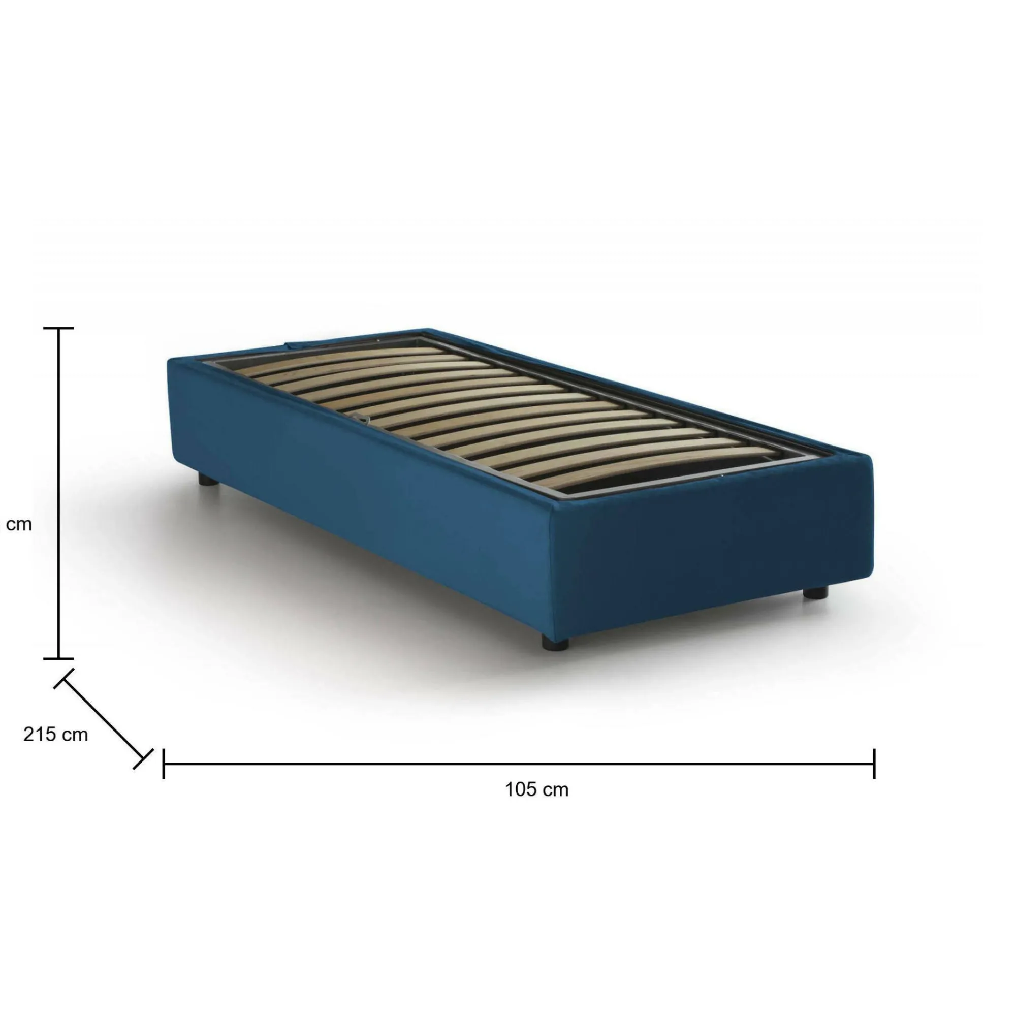 Letto singolo Acetico, adatto per materasso Cm 90x200,<Dmora Flash Sale
