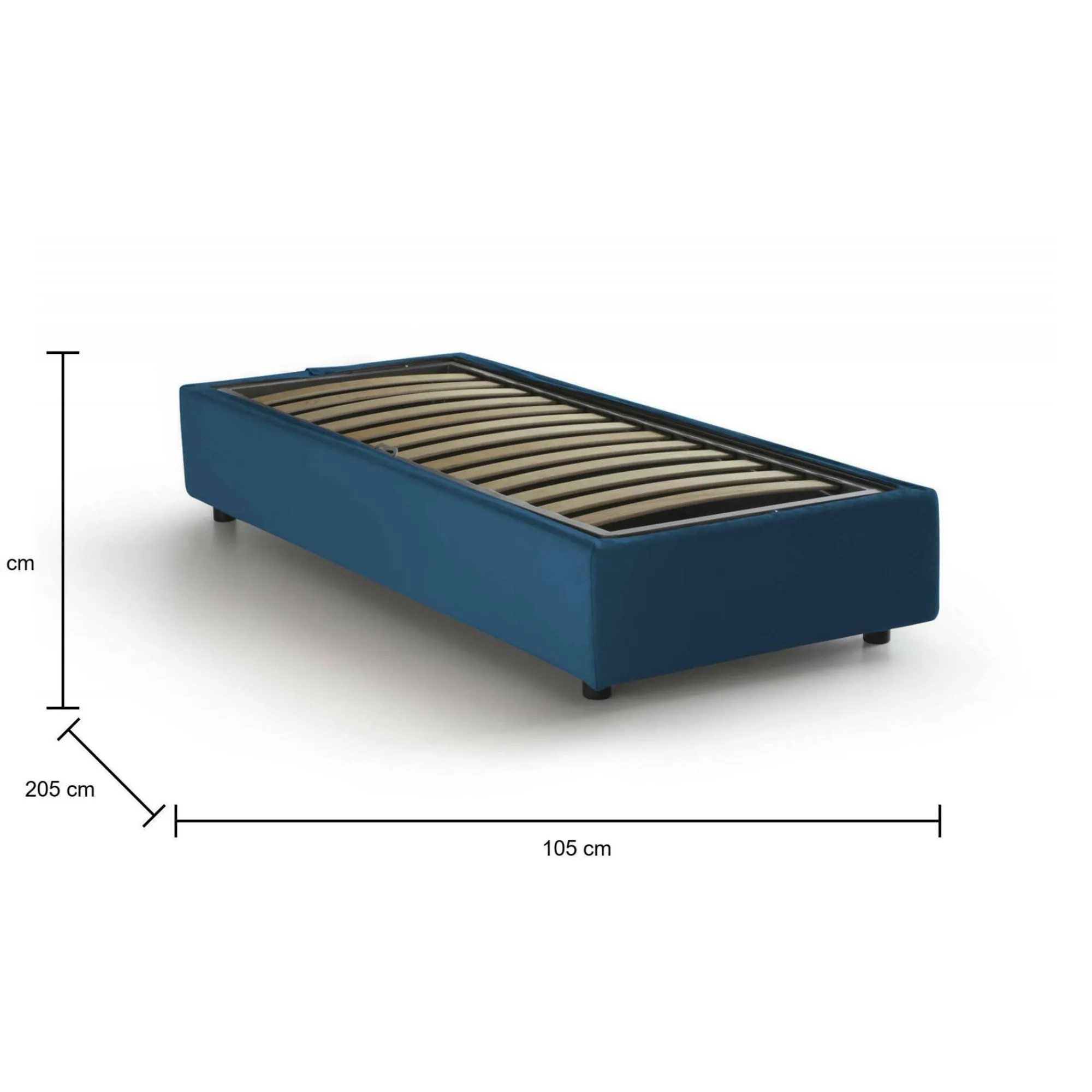 Letto singolo Acrostico, adatto per materasso Cm 90x190,<Dmora Cheap