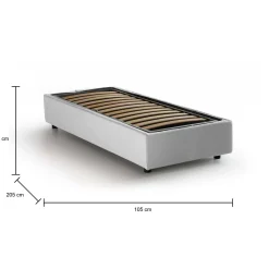 Letto singolo Acrostico, adatto per materasso Cm 90x190,<Dmora Cheap