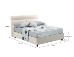 Letto singolo Adalpina, Con materasso Cm 80x200 incluso,<Dmora Cheap