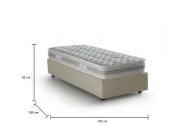 Letto singolo Addison, con materasso Cm 90x190 incluso,<Dmora Store