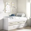 Letto singolo Aftro, 194x95 h68 cm, Bianco e Rovere<Dmora Best